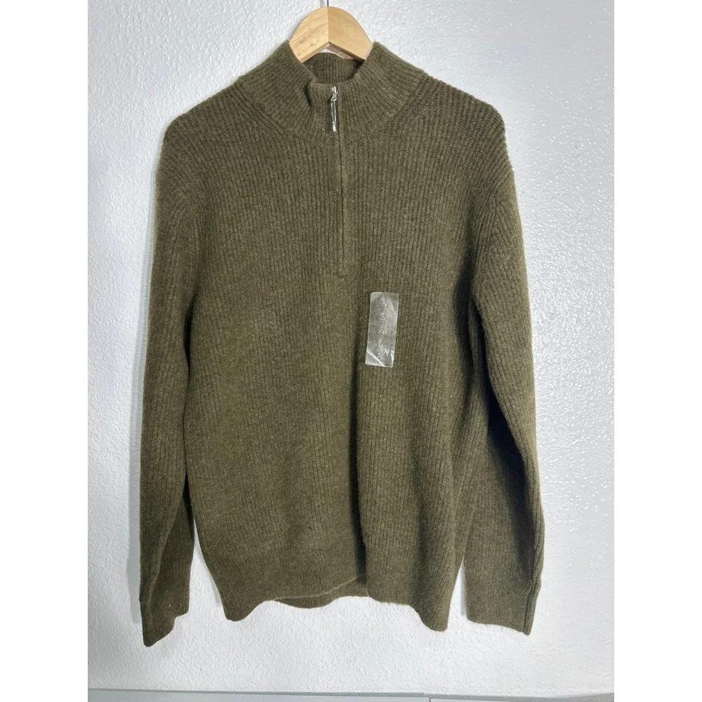 UNIQLO  Souffle Yarn Quarter Zip Sweater Size L